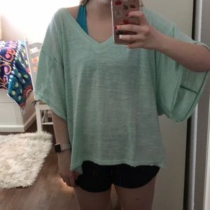 Aqua free people boxy tee BRAND NEW